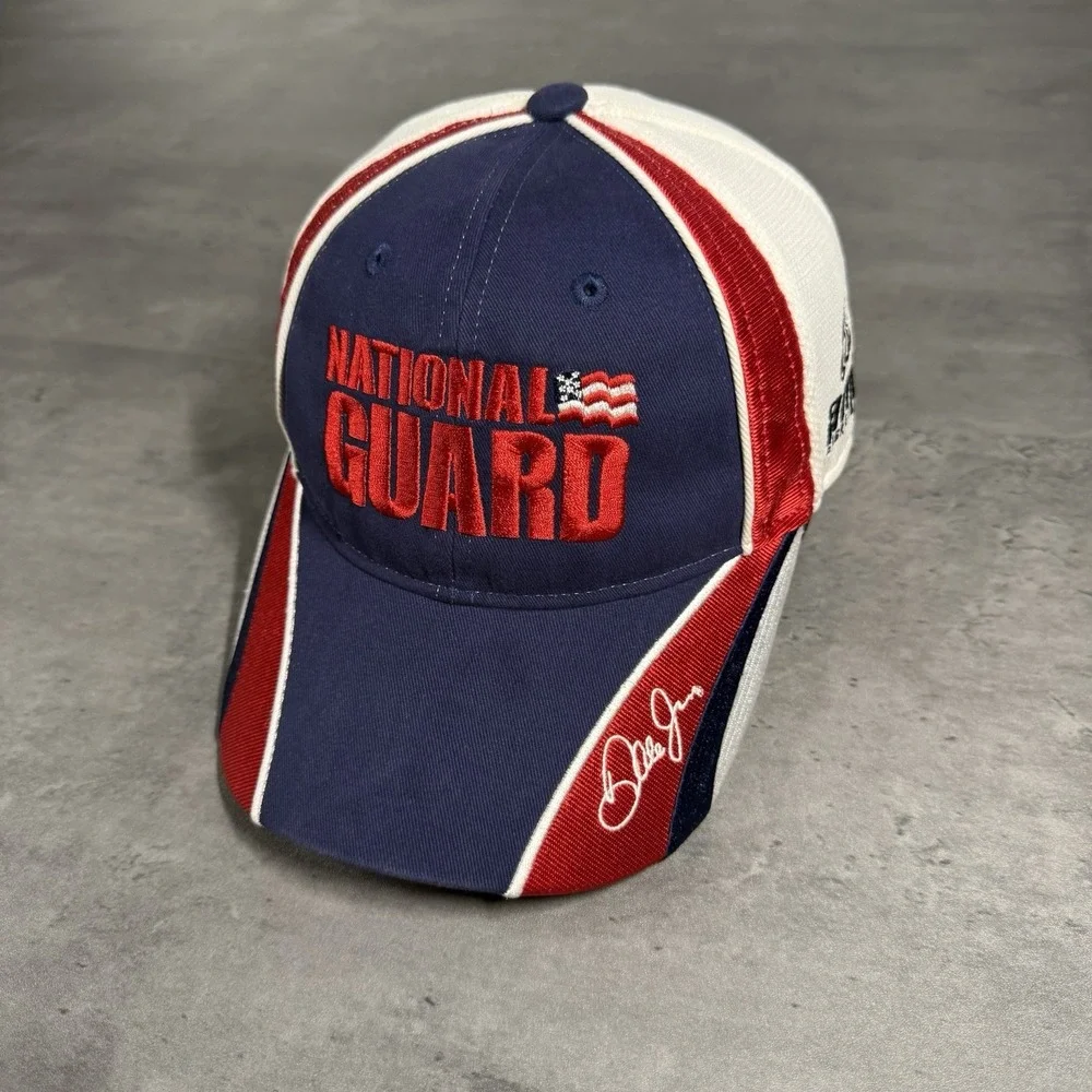 Dale Earnhardt Jr Hat Chase Authentic Cap Nascar F1 White Blue National Guard 88
